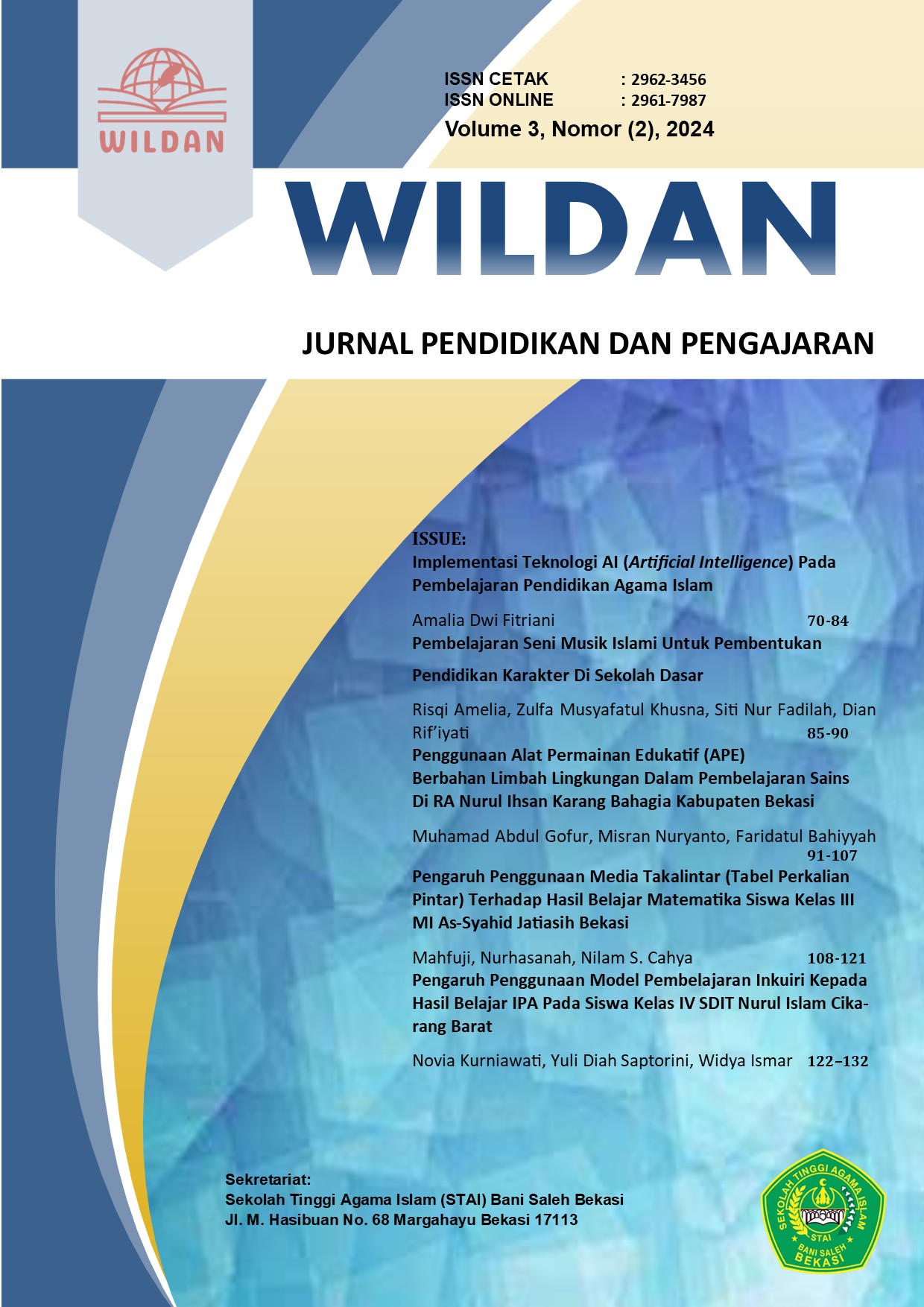 					View Vol. 3 No. 2 (2024): Wildan: Jurnal Pendidikan dan Pembelajaran
				